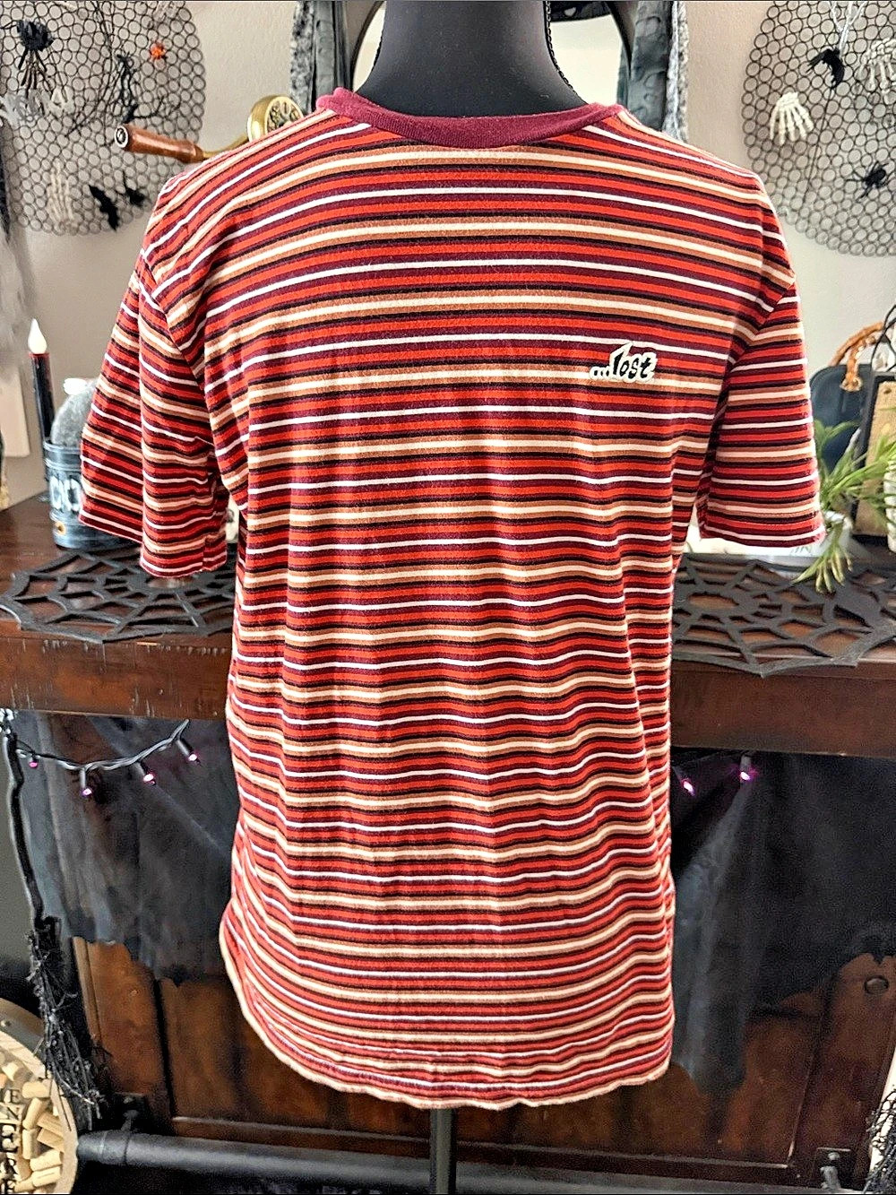 Vintage ...Lost Enterprises Striped Ringer Tee - Late 90s / Y2K Surf Skate Grail